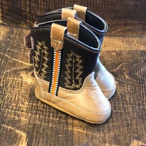Baby Tan and Brown Old West Boots